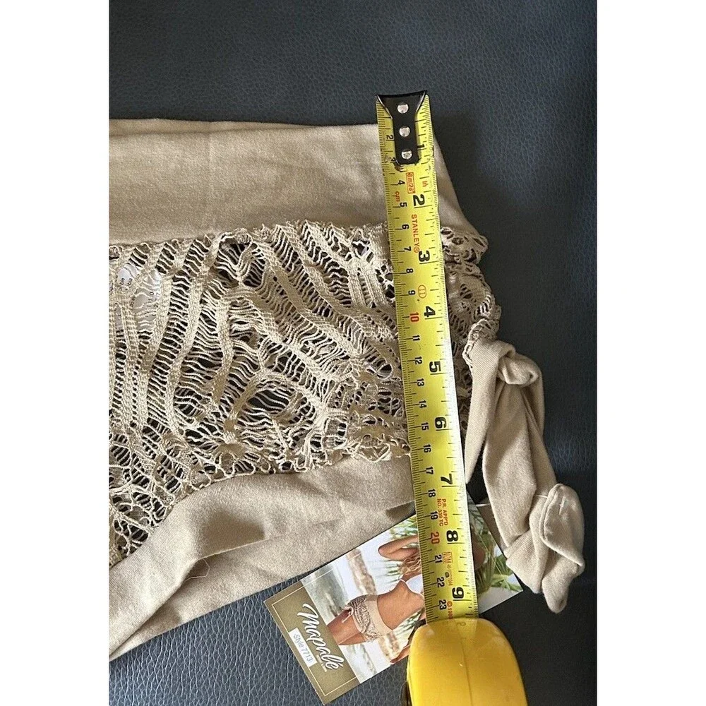 NWT Mapale Mocha Crochet Lace Beach Shorts - Size M - Boho Festival Cover Up
